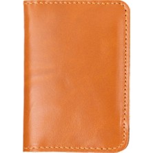 Ultra Slim Gerçek Deri Kartvizitlik, 6 Cepli, Taba