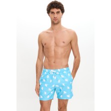 Kutup Ayısı Desenli Deniz Şortu Cepli Fileli Astarlı Hızlı Kuruyan Su Itici Orta Boy 25SM101ST