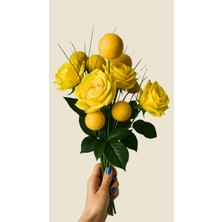 Yapay Çiçek Islak Dokulu Gül 40CM