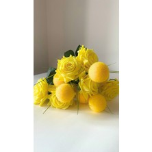 Yapay Çiçek Islak Dokulu Gül 40CM