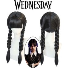 Gizmur Store Wednesday Siyah Örgülü Peruk (4767) - GMS6332-5083