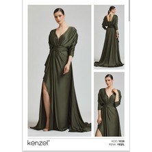 Kenzel Omuz Detaylı Abiye ELBISE-1028