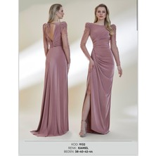 Kenzel Kolları Taş Detaylı Abiye ELBISE-9132