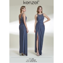Kenzel Taş Detaylı Abiye ELBISE-9115
