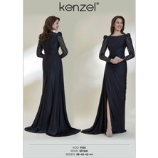 Kenzel Kolları Taş Detaylı Abiye ELBISE-9150