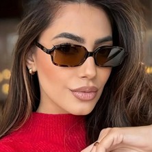 Unisex Slim Tasarım Dikdörtgen ve Kedi Model Şık Kaliteli Güneş Gözlüğü