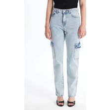 Gizmur Store Kargo cep kar yıkama jeans pantolon