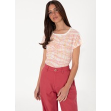 U.s. Polo Assn. Bisiklet Yaka Açık Turuncu Kadın T-Shirt Sode