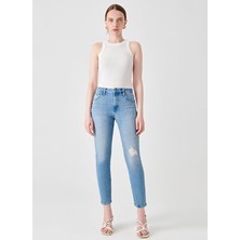 Denim Trip LIVIA Slim Ankle Fit Açık İndigo Kadın Jean Pantolon