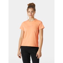 Helly Hansen HHA.54591_HELLY Hansen W Core T-Shı Somon Bisiklet Yaka Normal Düz Kadın T-Shirt
