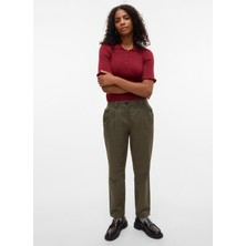 Vero Moda Orta Bel Regular Fit Yeşil Kadın Pantolon Vmchıra Mw Barrel Pant