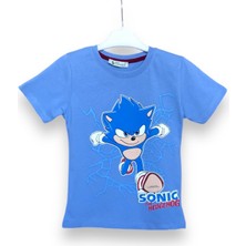 Erkek Çocuk Sonic Baskılı Yazlık Tişört