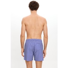 Çini Desenli Deniz Şortu Cepli Fileli Astarlı Hızlı Kuruyan Su Itici Regular Fit Orta Boy 25SM107ST