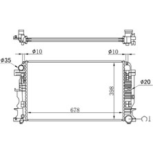 Motor Su Radyatoru 678X398X32 Mercedes Sprinter 06 . Vw Crafter 06 Dpmah