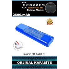 Robo-Mi Ecovacs Deebot Ozmo 930 2600mAh Robot Süpürge Bataryası - Gerçek Kapasite, Maksimum Güvenlik
