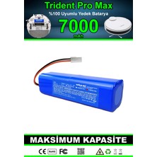 Trident Pro Max 7000mAh Robot Süpürge Bataryası - Gerçek Kapasite, Maksimum Güvenlik