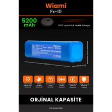 Robo-Mi Wiami Fx-10 Uyumlu Akıllı Robot Süpürge Bataryası 5200MAH Li-Ion Pil