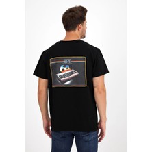 Erkek Yapay Zeka Tasarım Sırt Aplike Özel Baskılı %100 Pamuklu Penye Regular Fit T-Shirt (KOMODOR64)
