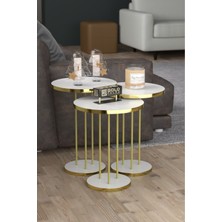 Zigon Sehpa Terra Gold Beyaz