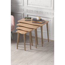 Zigon Sehpa Ahşap 4'lü Atlantik Çam Kr