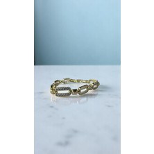 Solène Bolera Zirkon Taşlı Altın Kaplama Gold Çelik Bileklik