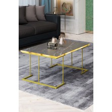 Orta Sehpa ve Zigon Sehpa Solo Set Gold Bendir