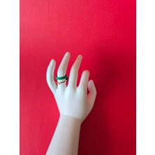 Yeşil Silikon Yüzük 17 Numara