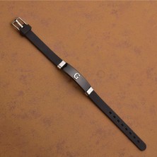 İdol Avm Cool Design G Harfli Silikon Erkek Bileklik Takı Hediyelik