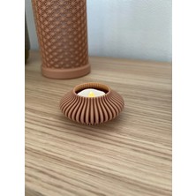 Ahşap Renk LED Mumluk LED Yemek Masası Için Dekorasyon, Modern Masa Dekorasyonu