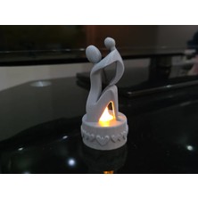 Anneler Günü LED Mumluk Beyaz Renk