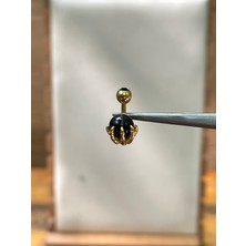 Aida Jewelss 316 L Cerrahi Çelik Pençe Modeli Siyah Toplu Göbek Piercingi