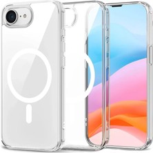 iPhone 16E Kılıf Magsafe Özellikli Şeffaf Silikon Kapak