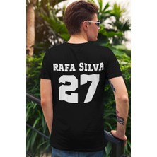 Rafa Silva Sırt Forma Baskılı Unisex Kadın Erkek Kısa Kollu Tişört T-Shirt