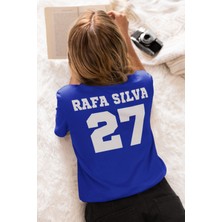 Rafa Silva Sırt Forma Baskılı Unisex Kadın Erkek Kısa Kollu Tişört T-Shirt