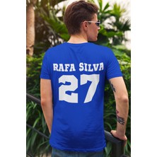 Rafa Silva Sırt Forma Baskılı Unisex Kadın Erkek Kısa Kollu Tişört T-Shirt