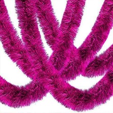 ForWhat Büro Ev Ofis Etkinik Süsleri Için 2mt Fuşya Kalın Simli Parti Süsü