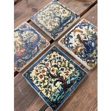 Doğaltaş Bardak Altlığı - 4'lü Set 10 x 10 cm