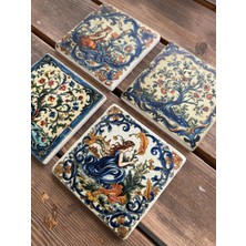 Doğaltaş Bardak Altlığı - 4'lü Set 10 x 10 cm