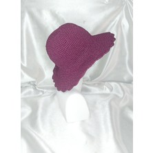 Umela Butik Mürdüm Renkli Bayan Şapka