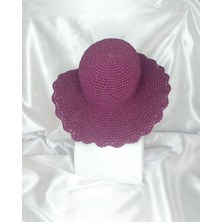 Umela Butik Mürdüm Renkli Bayan Şapka