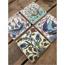 Doğaltaş Bardak Altlığı - 4'lü Set 10 x 10 cm