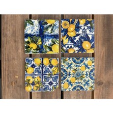 Doğaltaş Bardak Altlığı - 4'lü Set 10 x 10 cm