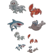 Deniz Hayvanları / 17 Adet Puzzle Yapboz Puzzle / 50 Parça Okul Öncesi Zeka Geliştirici Oyuncak