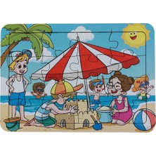 6 Adet 16 Parça Eğitici ve Öğretici Ahşap Çocuk Puzzle & Yapboz Bebek Çocuk Oyuncak