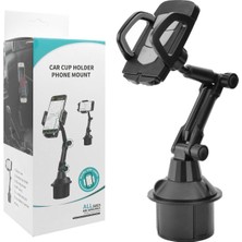 Oto Araba Araç Içi Bardaklık Yuvası Girişli Telefon Tutucu Tek Tuşla Otomatik Açılan Güçlü Kıskaçlar