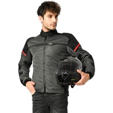 Ls2 Riva Fileli Motosiklet Montu Siyah-Gri-Kırmızı