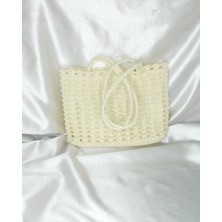 Umela Butik Krem Bayan Omuz Çantası