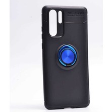 Spia Huawei P30 Pro Kılıf Siyah-Mavi Draco Yüzüklü Silikon Orijinal Esnek Ince Geliştirilmiş Dayanıklı Darbe Karşıtı Koruyucu Yeni Nesil Tasarım (Huawei P30 Pro, Siyah-Mavi)