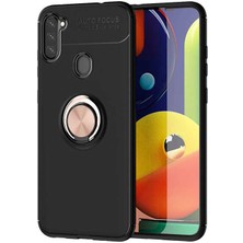 Spia Samsung Galaxy A21 Kılıf Siyah-Gold Draco Yüzüklü Silikon Orijinal Esnek Ince Geliştirilmiş Dayanıklı Darbe Karşıtı Koruyucu Yeni Nesil Tasarım (Samsung Galaxy A21, Siyah-Gold)