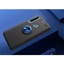 Spia Samsung Galaxy A9 2018 Kılıf Siyah-Mavi Draco Yüzüklü Silikon Orijinal Esnek Ince Geliştirilmiş Dayanıklı Darbe Karşıtı Koruyucu Yeni Nesil Tasarım (Samsung Galaxy A9 2018, Siyah-Mavi)